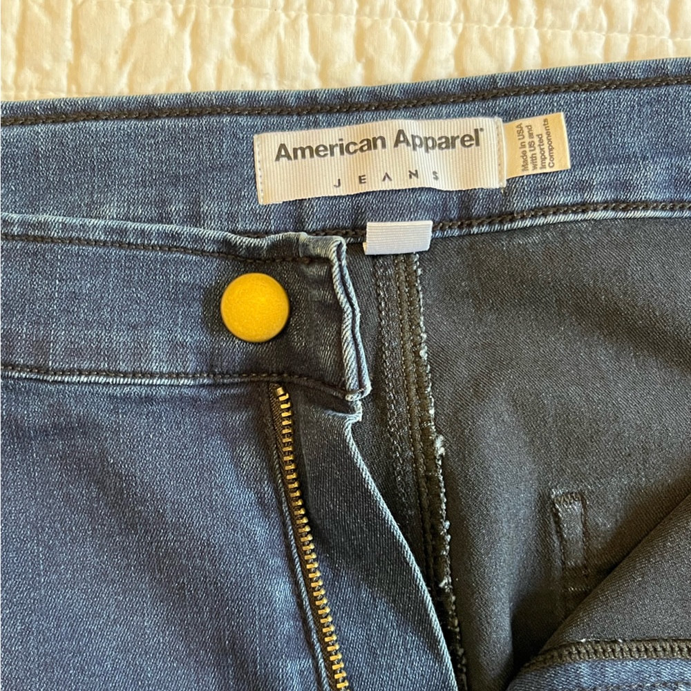 American apparel high rise dark wash jeans